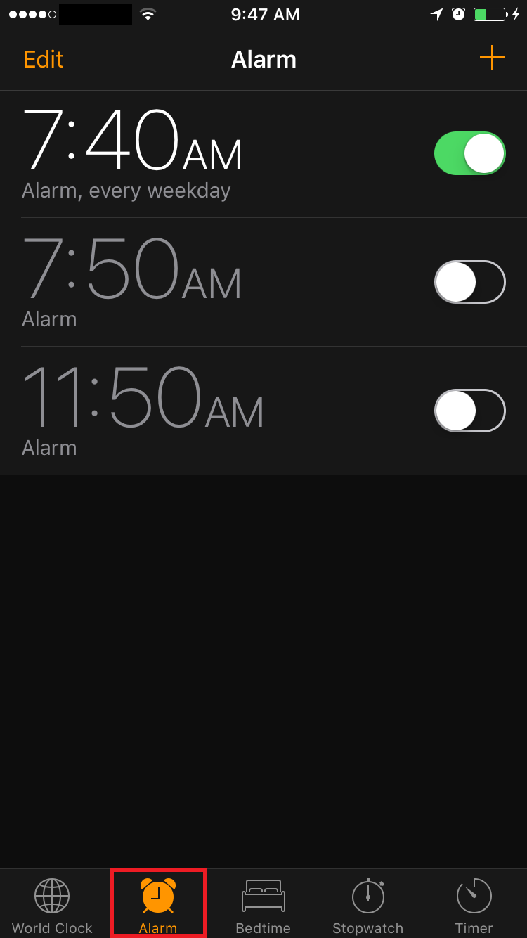 Iphone alarm clock